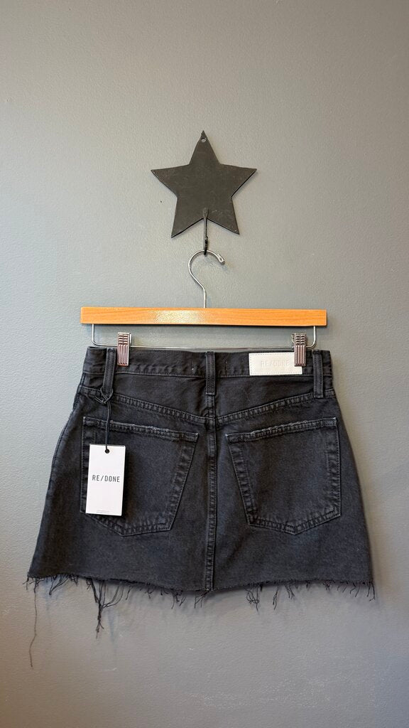 Raw Hem 90s Mini Denim Skirt