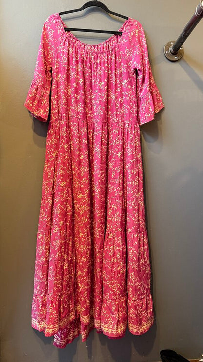 Silk Floral Maxi Dress