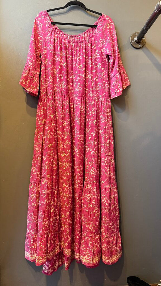 Silk Floral Maxi Dress
