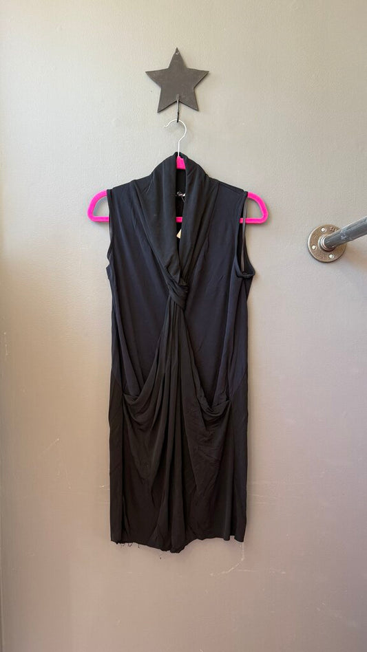 Knot Front Cowl Shift Dress