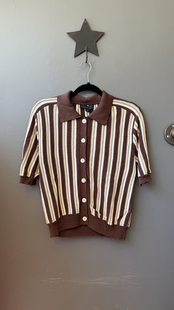 Knit Button Front Top