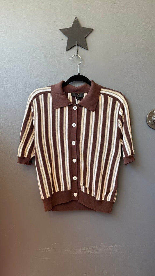 Knit Button Front Top