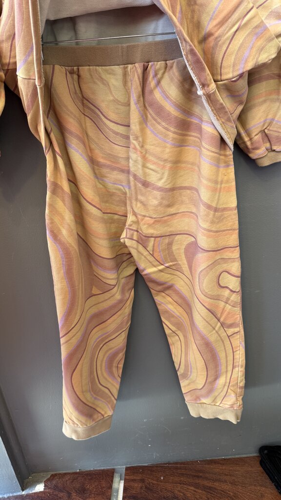 Marble Print Sweatshirt + Pants Set