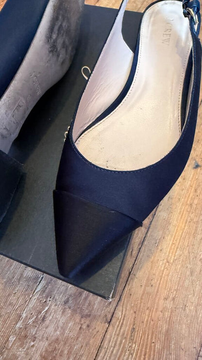 Slingback Satin Flats