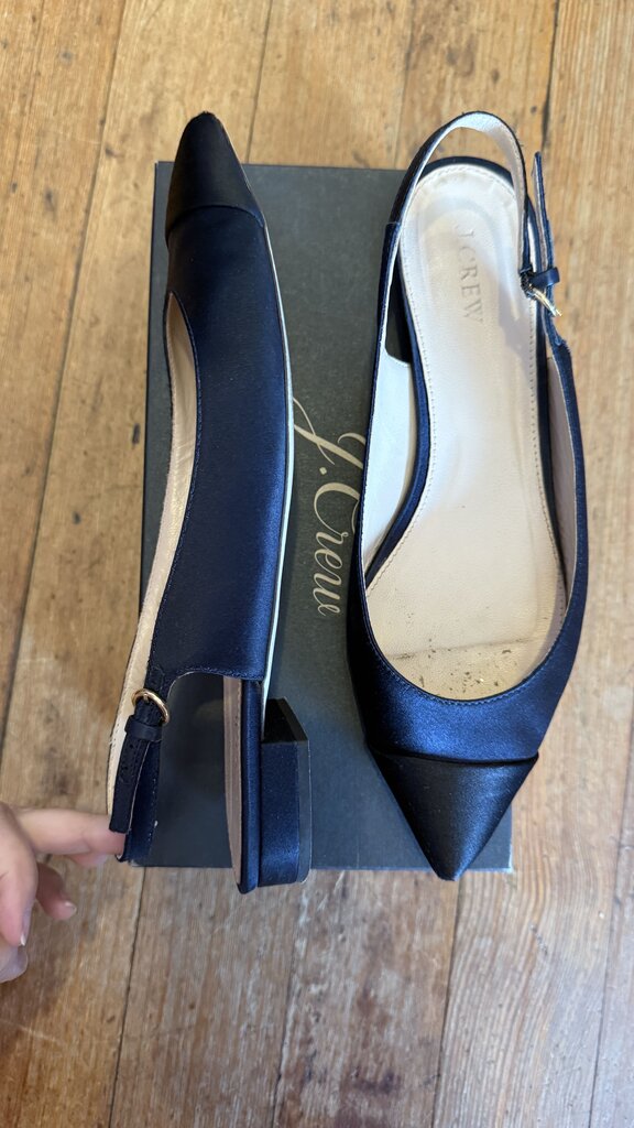 Slingback Satin Flats