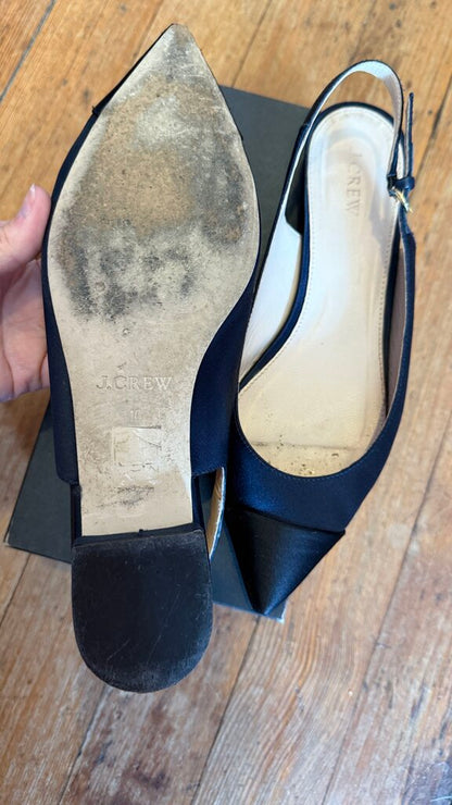 Slingback Satin Flats