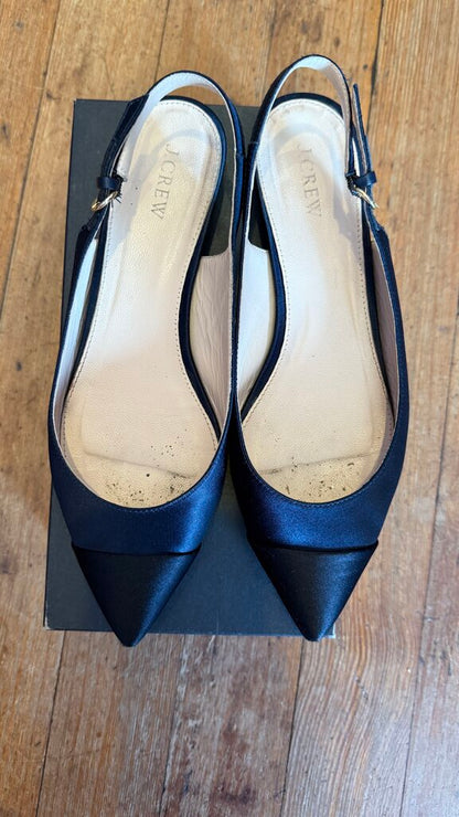 Slingback Satin Flats