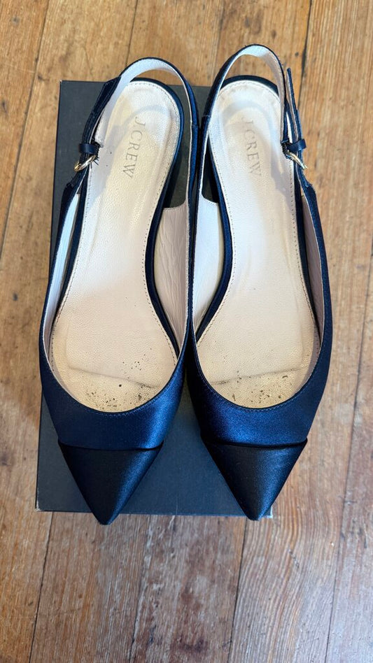 Slingback Satin Flats