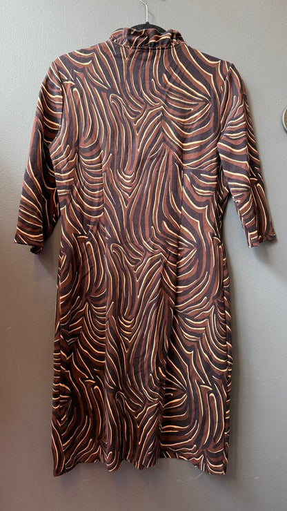 Ponte Knit Ruffle Neck Sheath Dress