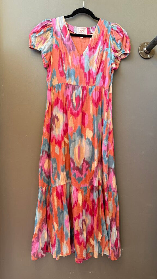 Ikat Cotton Maxi Dress