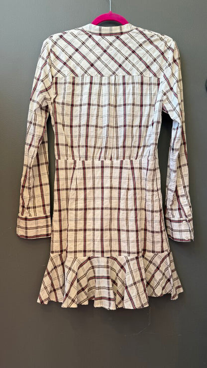 Plaid Asymmetrical Shirtdress