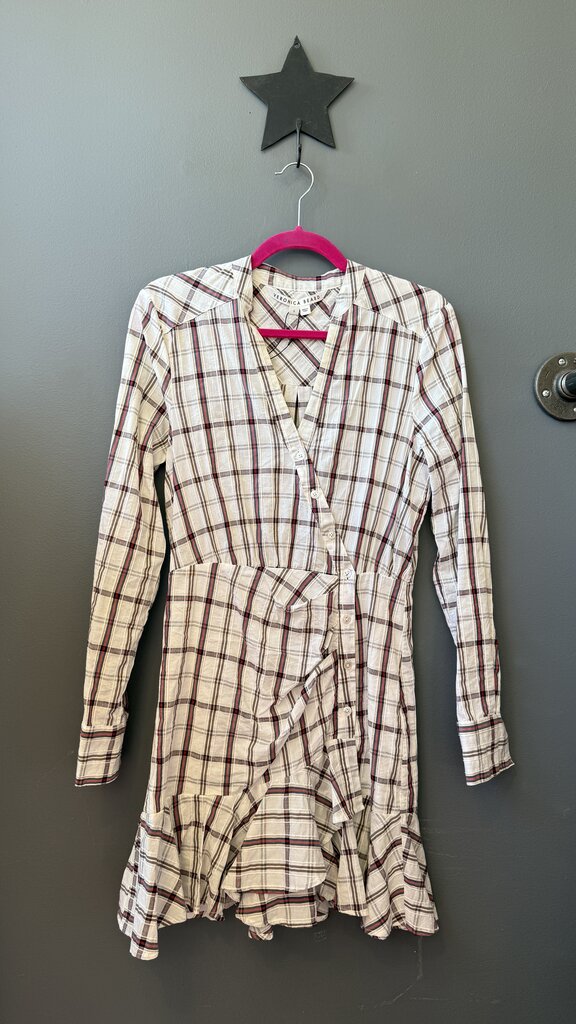 Plaid Asymmetrical Shirtdress