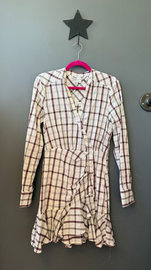 Plaid Asymmetrical Shirtdress