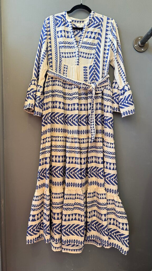 Embroidered Tiered Maxi Dress