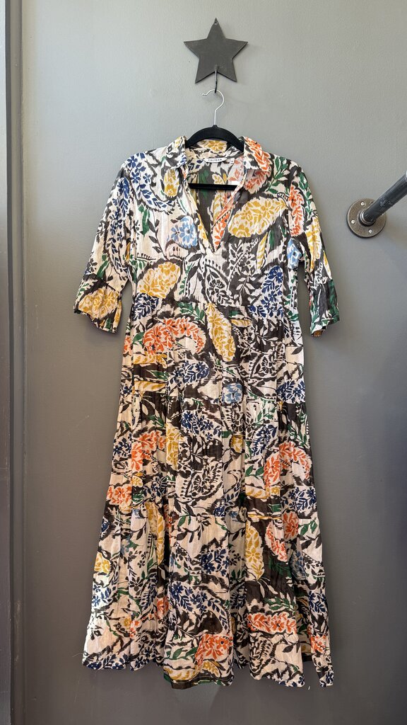 Cotton Tiered Midi Dress