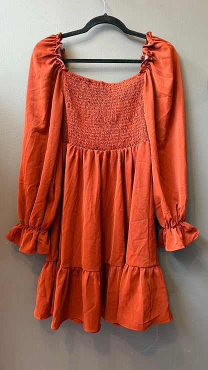 Smocked Satin Mini Dress