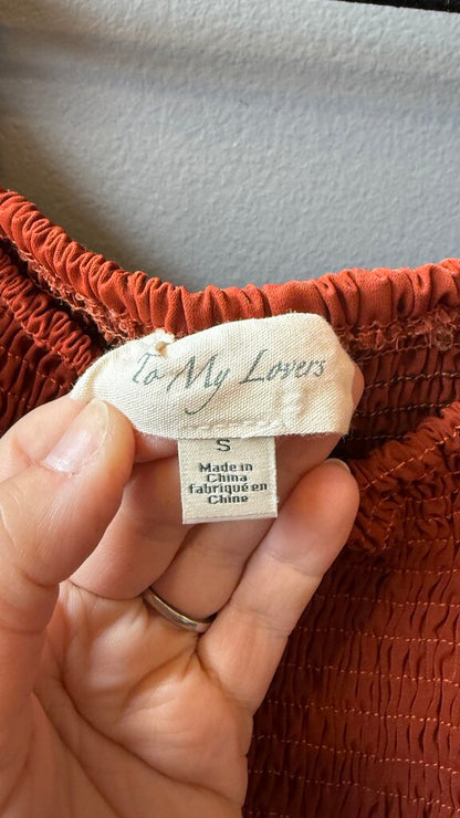 Smocked Satin Mini Dress