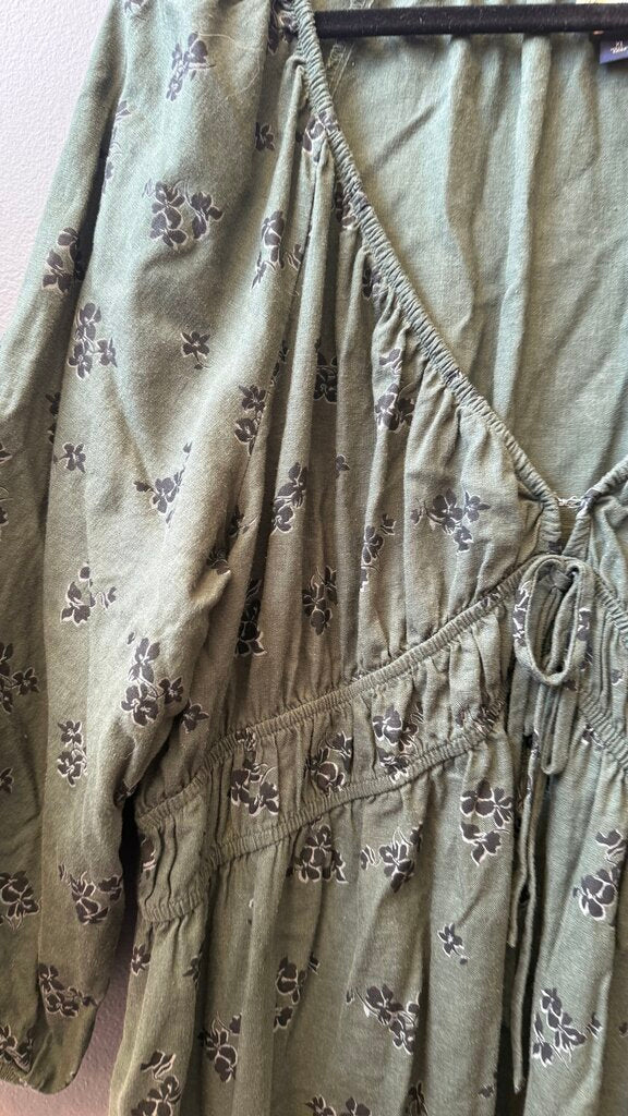 Linen Blend Midi Dress