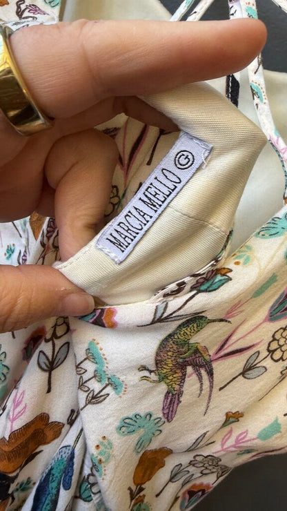 Floral Deer Fox Midi Dress