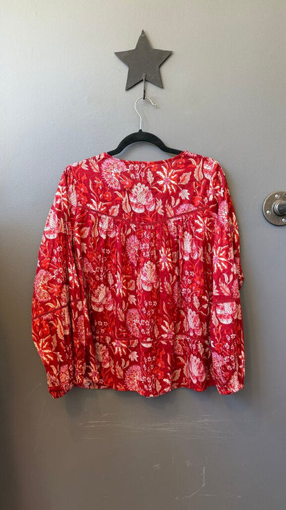 Embroidered Yoke Blouse