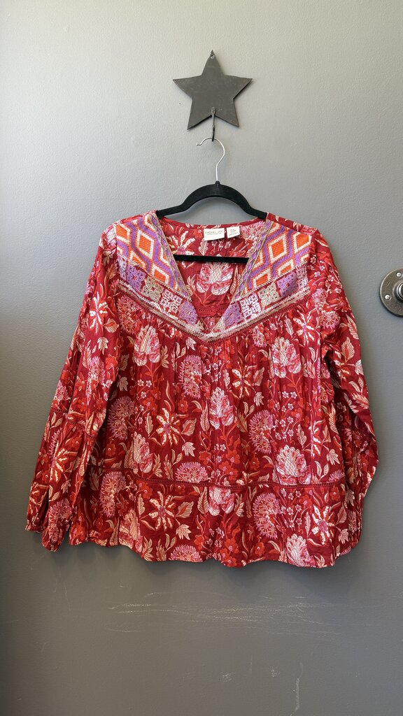 Embroidered Yoke Blouse