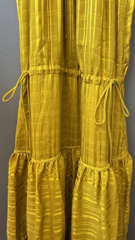 Tiered High Neck Midi Dress