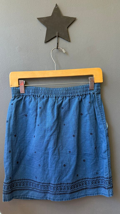 Embroidered Pull On Skirt