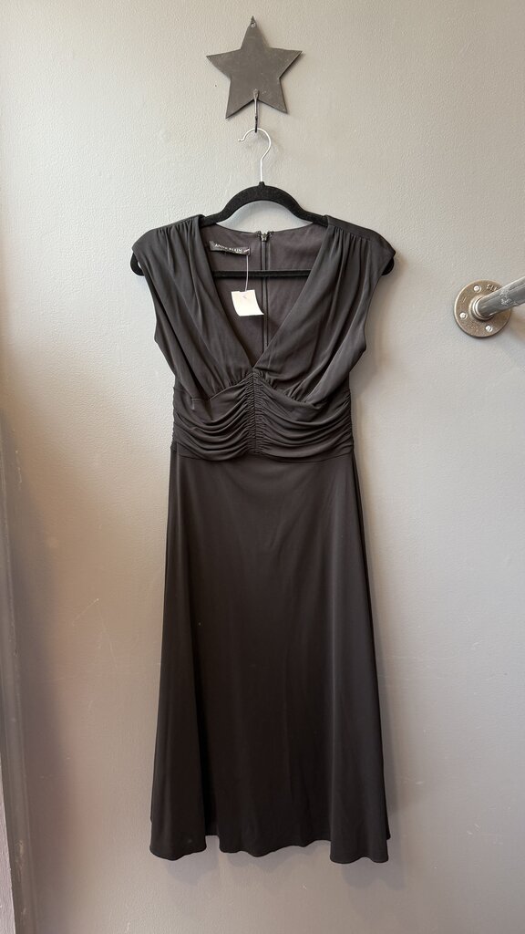 Jersey Ruched Tea Length Dress