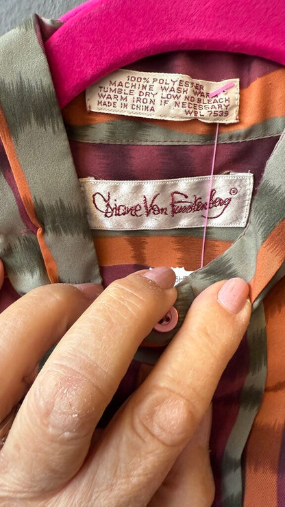 Vintage Stripe Blouse + Midi Skirt Set