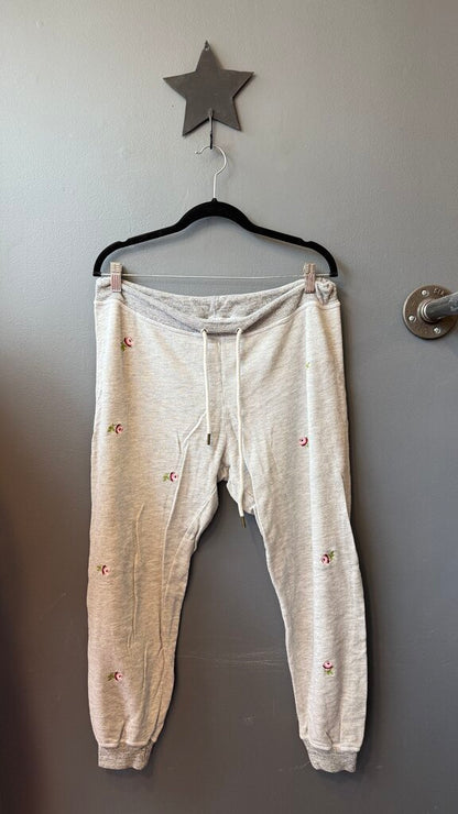 Rose Embroidered Joggers