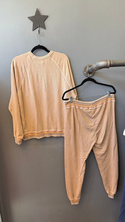 Stripe Trim Crewneck + Joggers