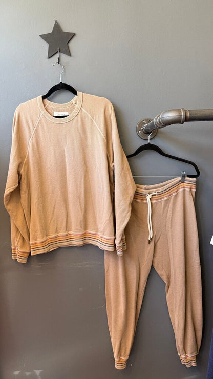 Stripe Trim Crewneck + Joggers