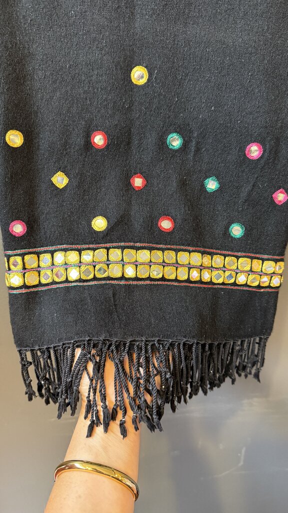 Vintage Embroidered Mirror Scarf