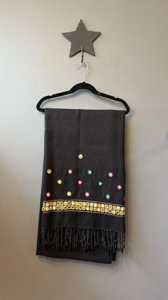 Vintage Embroidered Mirror Scarf