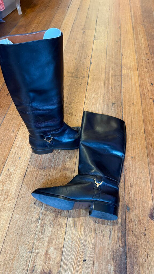Vintage Leather Tall Boots
