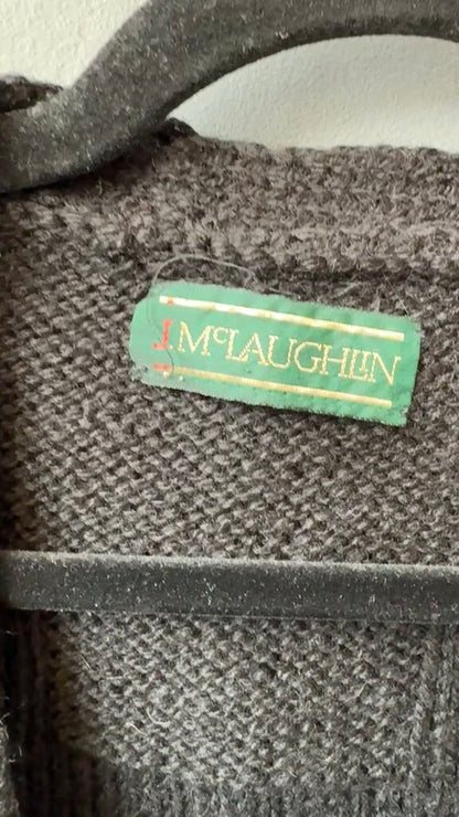 Vintage Wool Deep V Cardigan Sweater