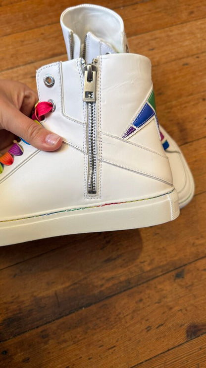 Rainbow Lace High Top Sneakers