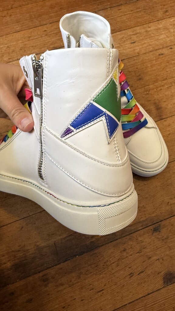 Rainbow Lace High Top Sneakers