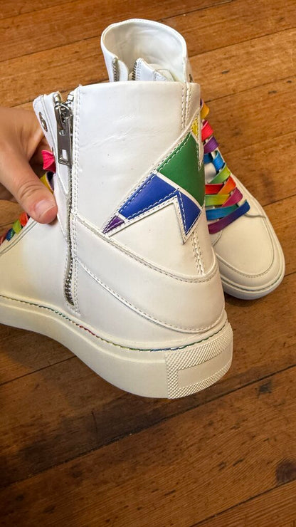 Rainbow Lace High Top Sneakers