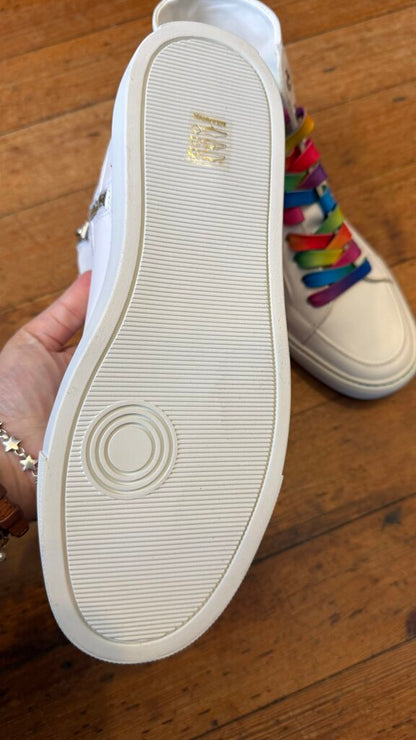 Rainbow Lace High Top Sneakers