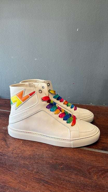 Rainbow Lace High Top Sneakers