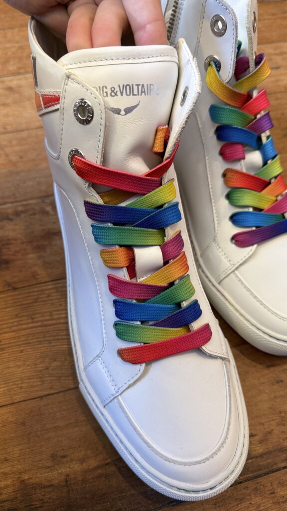 Rainbow Lace High Top Sneakers