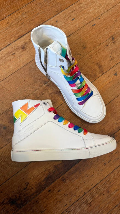 Rainbow Lace High Top Sneakers