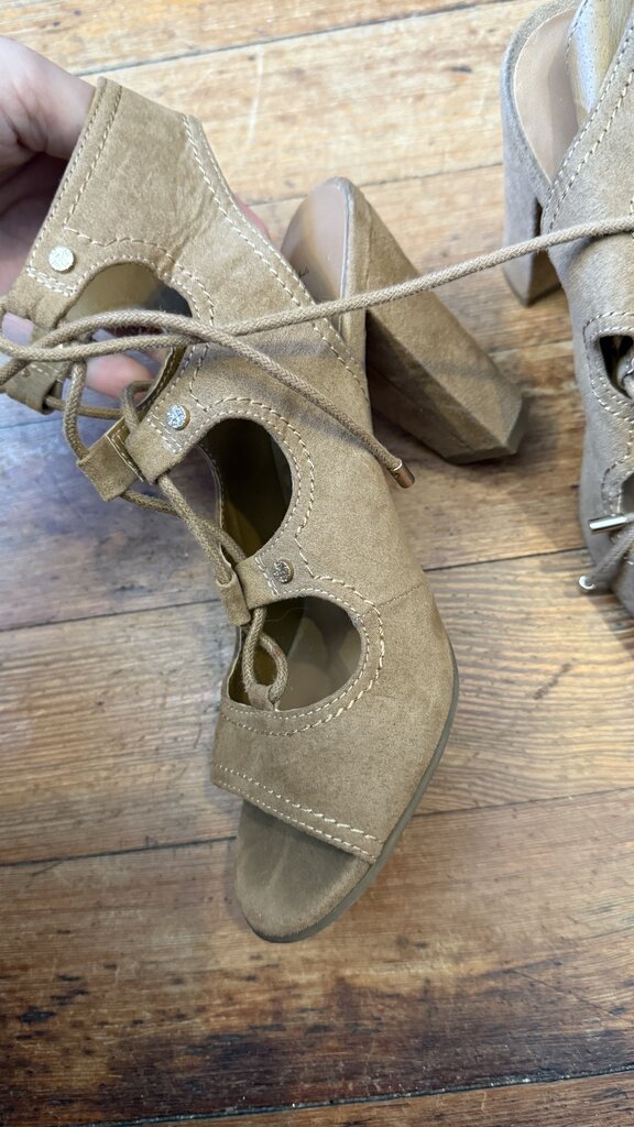 Lace Up Block Heel Sandals