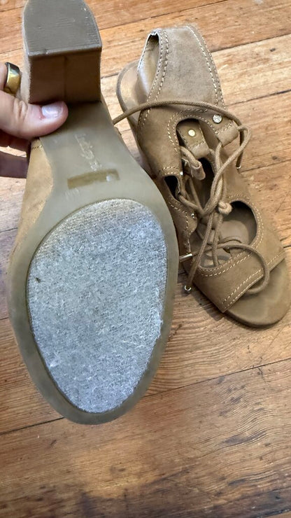 Lace Up Block Heel Sandals