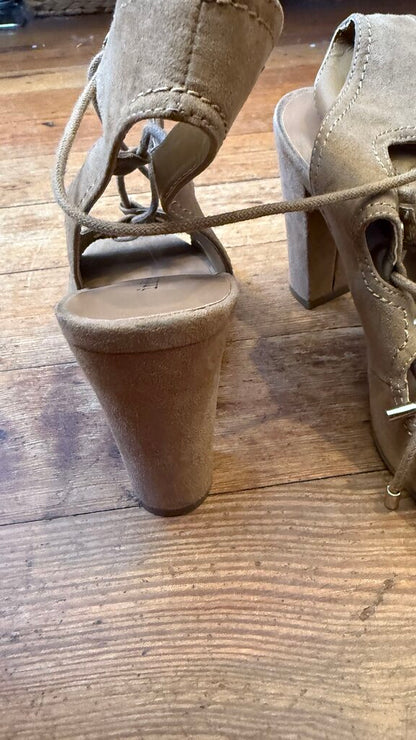 Lace Up Block Heel Sandals