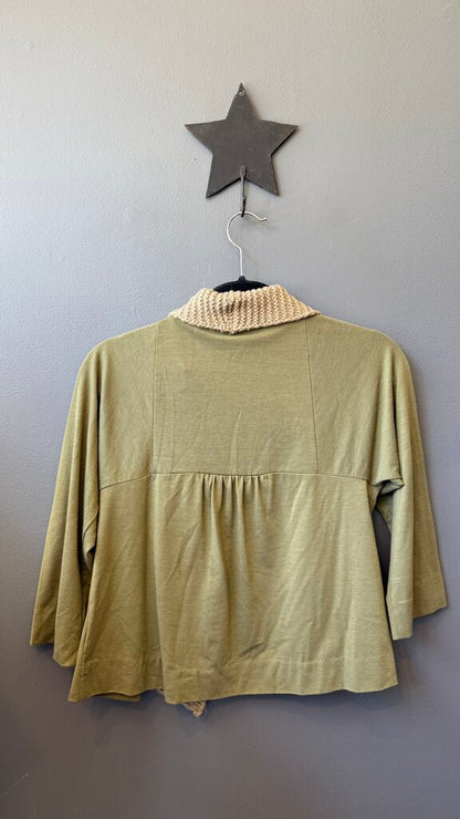 Knit Trim TShirt Cardigan