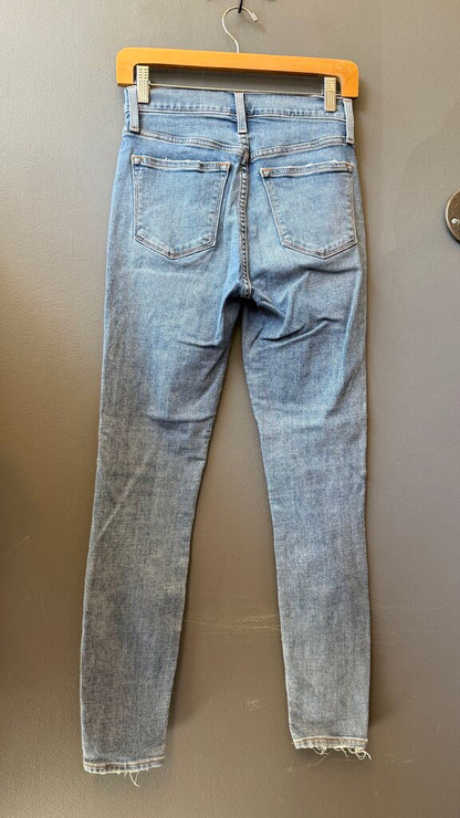 10" High Rise Button Fly Skinny Jeans