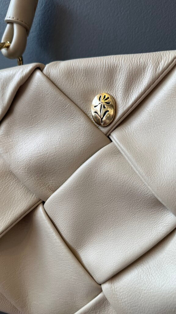 Woven Leather Shoulder Bag