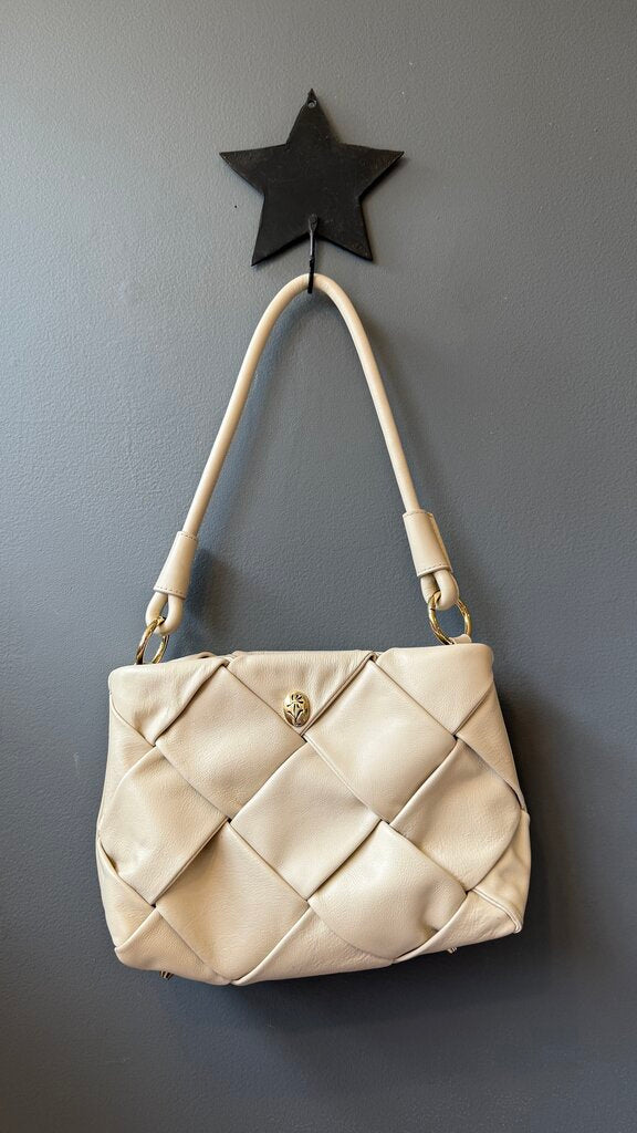 Woven Leather Shoulder Bag
